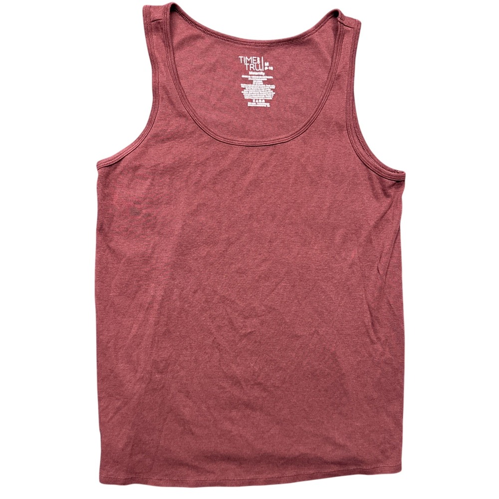 Time and Tru‎ Tank Top Womens M Burgundy Minimal Normcore Capsule Casualwear